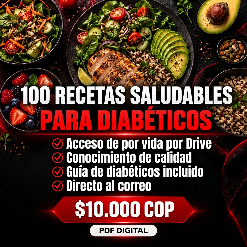 Portada del PDF 100 Recetas Saludables para Diabéticos